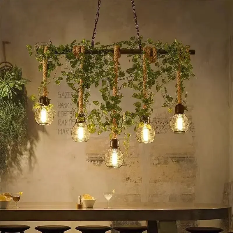 

DORIAN American Country Pendant Lamp Retro Creativity Plant Music Restaurant Cashier Counter Bar Cafe Milk Tea Shop Chandelier