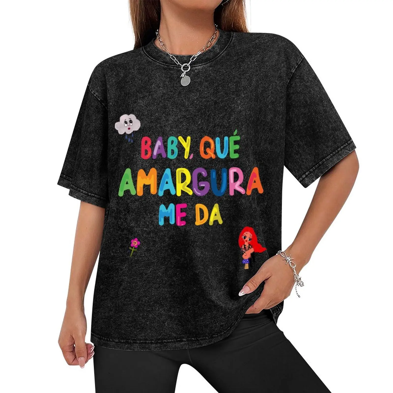 AMARGURA Karol G lyrics T-Shirt cute tops customizeds anime t shirts compression shirt men