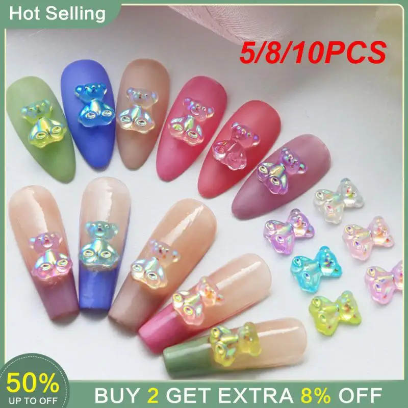 5/8/10PCS Nail Jewelry Glamour Wide Use Charming Nail Decoration Decorative Nail Products Transparent Resin Jewelry Drill