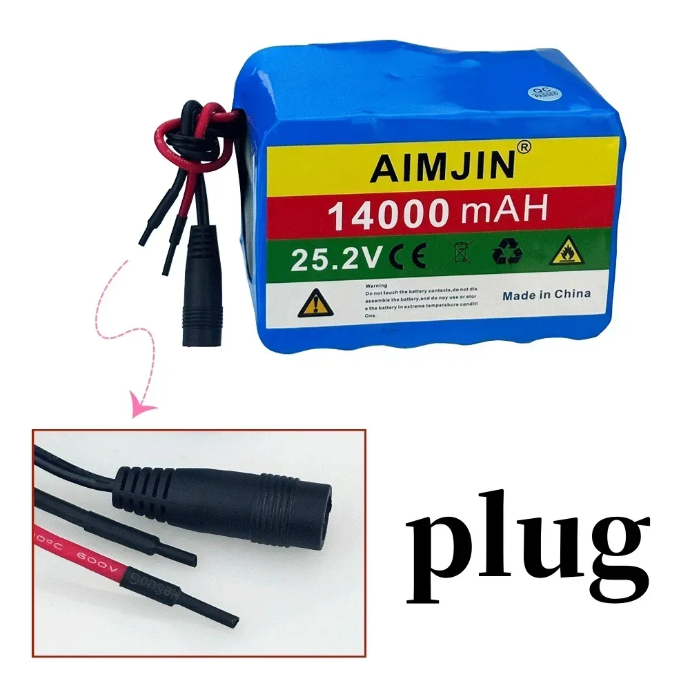 6S4P Battery Pack 18650  Lithium Battery 24V 14Ah 25.2V 14000mAh Moped Battery 500W BMS