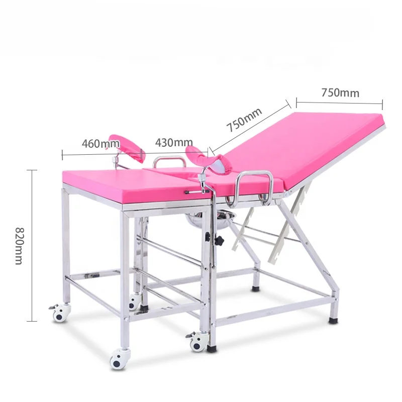 hospital medical Stainless steel obstetric folding gynecological delivery childbirth beds