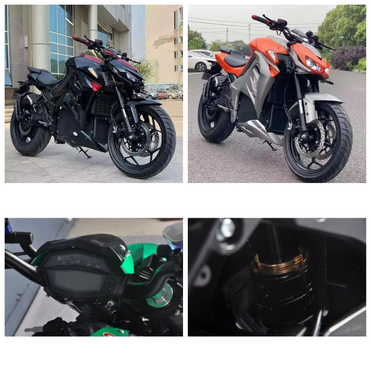 

Krono Wild New 3000W 40A Electric Motorcycle Sportbikes High Performance 90km/h Cruise Range 90km