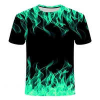Mens T Shirt Short Sleeve Flame 3D Print Summer Oversized Breathable Fitness Sports Shirt Woman T-Shirts Outdoor Running Tops 5