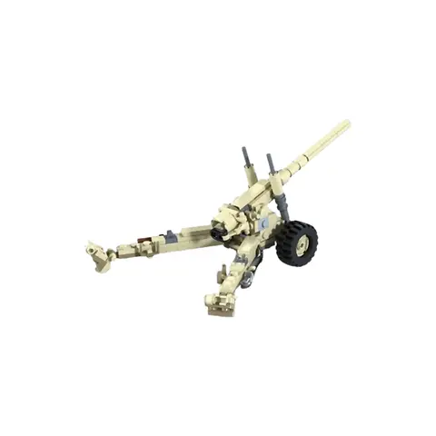 qwert Medium Field Artillery Model MOC Building Bricks War Equipment Modular Technology Gifts Holiday Assemble Children Toys