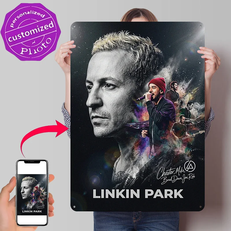 Linkin Band Metal Poster Perfect Gift for Fans Lovers Personalized Wall Art Metal Sign for Home Decor Ornaments Decoration Room