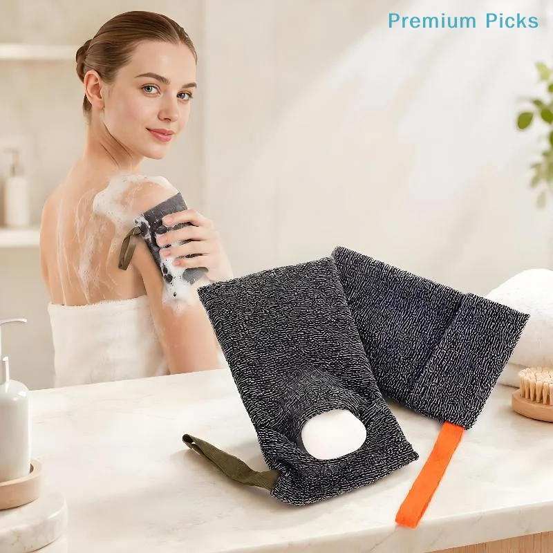 portableSoap Saver Exfoliating Pouch Non Irritating Rough Body Scrubber Portable Foam Boosting for Gym Travel Shower Use