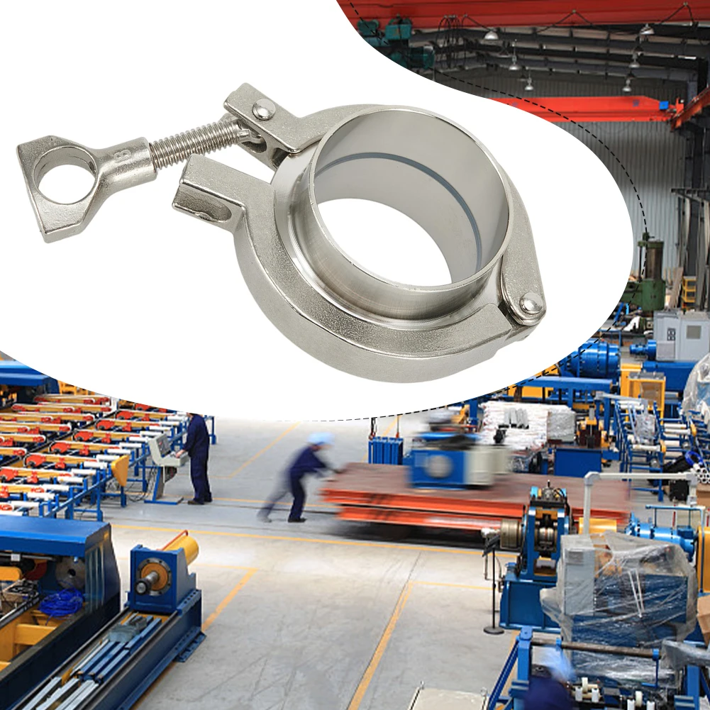 Sanitary Pipe Tri-Clamp Ferrule Weld Set PTFE Gasket Stainless Steel SS304 Ferrule 51mm 2