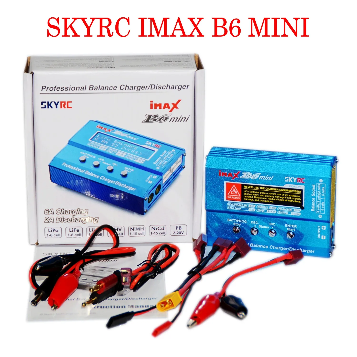 SKYRC IMAX B6 MINI Balance Charger Discharger For RC Helicopter Re-peak NiMH NiCD LiHV NiCd PB Li-ion Battery Charger