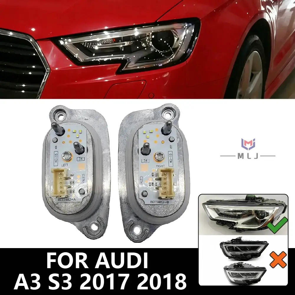 

For Audi A3 S3 2017 2018 New 8V0998473 8V0998474 LED Headlight Daytime Running Light DRL Turn Signal Diode Control Module
