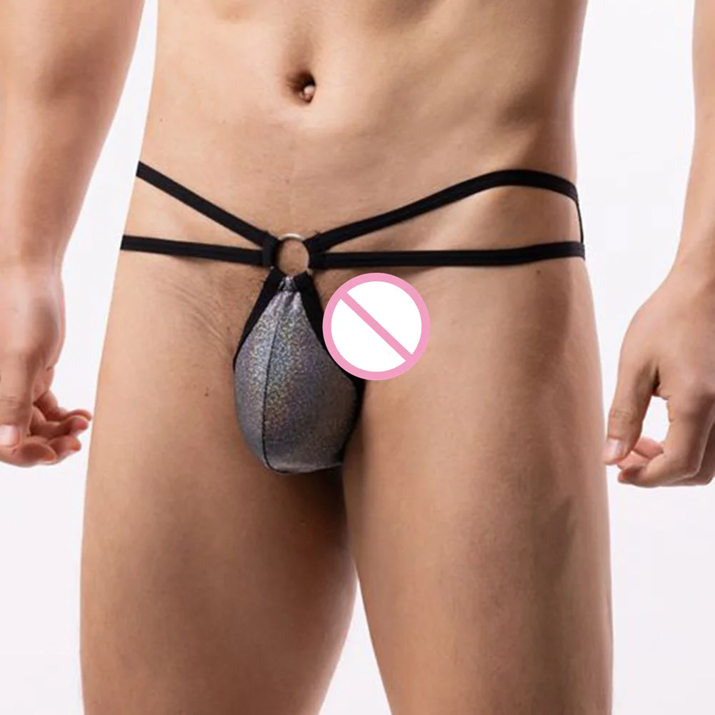 

Sexy Mens Low Rise Thong Underwear Bulge Pouch G-String Briefs Seamless Panties Hollow Tanga Knickers Sissy Erotic Lingerie
