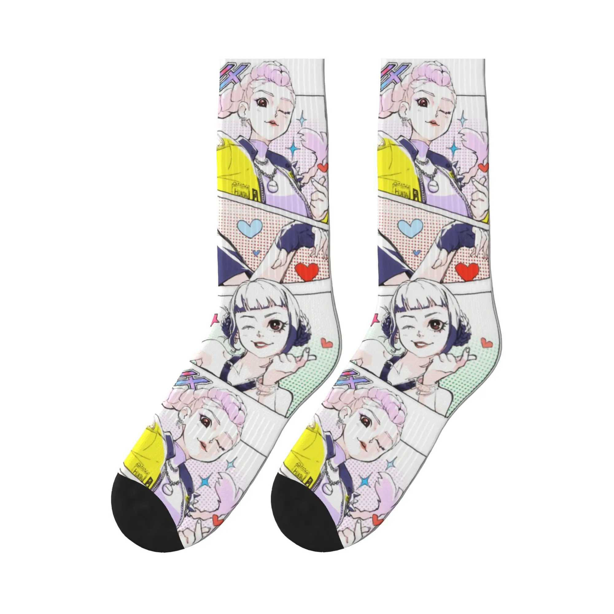 

Мужские носки Rumi Zoey Mira Huntrix Girls Kpop Demon Hunters, противоскользящие мягкие носки, весенние повседневные спортивные носки на открытом воздухе