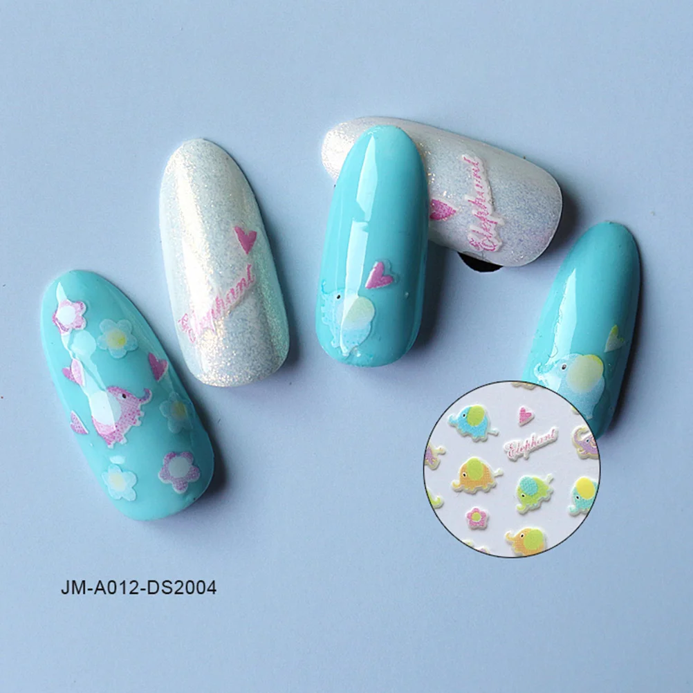 3 Sheets of Kids Nail Stickers Cartoon Lovely Fingernail Decals Self-adhesive Manicure Patches (Sea Star)