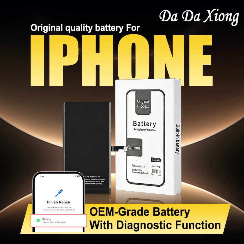 High Capacity Self-diagnostic Battery 100% New Health Showing “Genuine” Parts，0-Cycle Batteries For IPHONE 12-15 Series