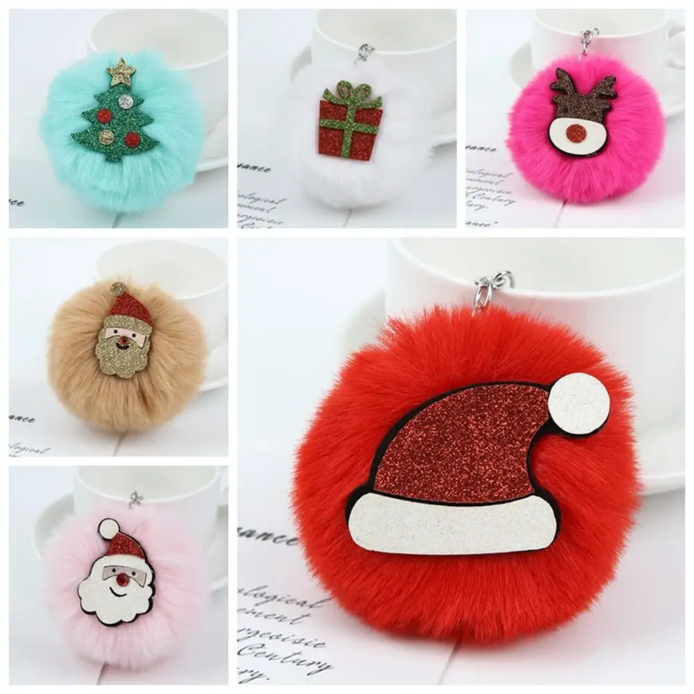 

Plush Doll Coal Ball Plush Pendant Christmas Small Coal Ball Plush Coal Ball Keyring Charming Creative Kawaii Christmas Keychain