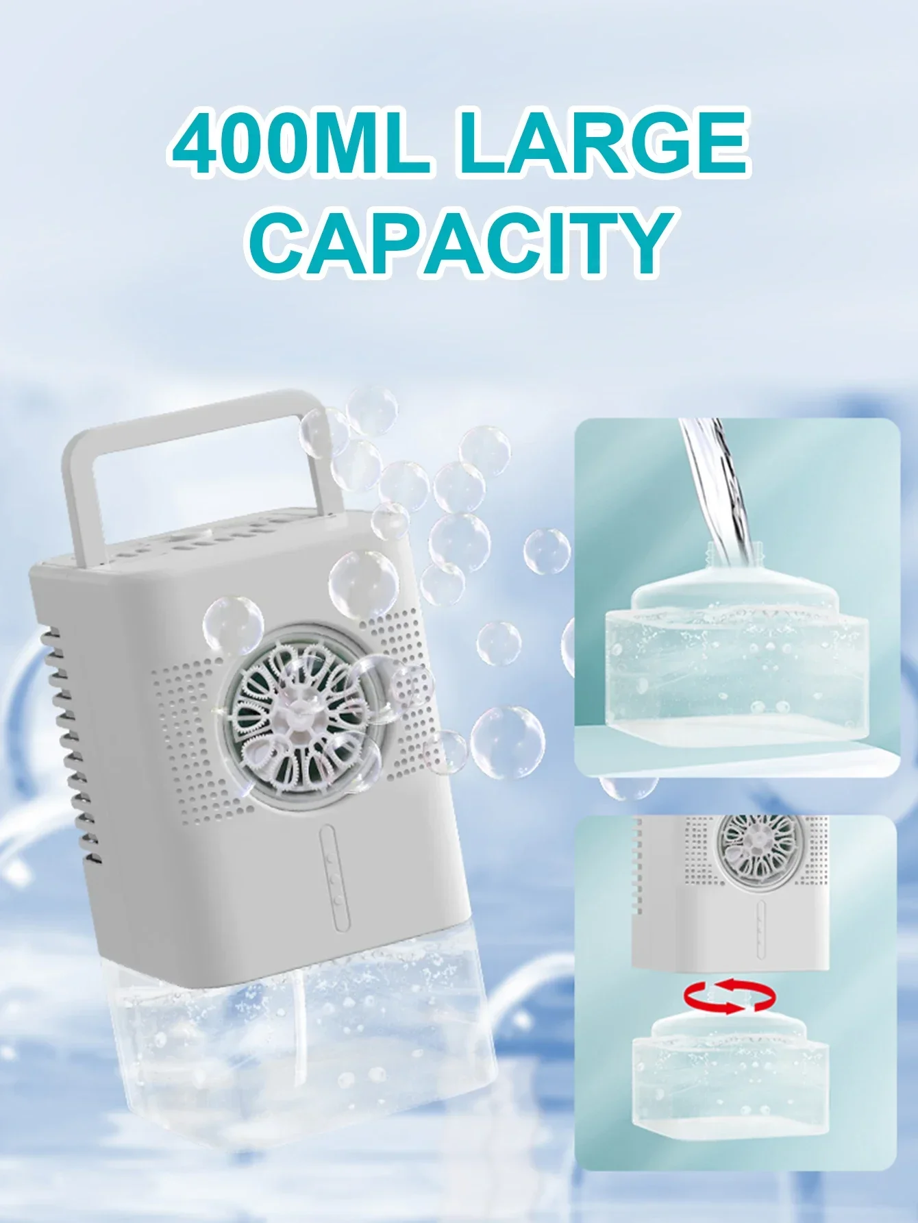 Soplador automático de pistola de burbujas, máquina sopladora de burbujas con juguetes ligeros para niños, juego de burbujas para fiesta al aire libre en la playa, regalos de navidad para niños