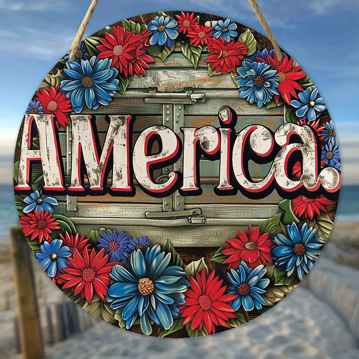 Acrylic,American Garland,4th Of July American Sign,Independence Day,Party,Door,Holiday,House,Home,Wall Decor