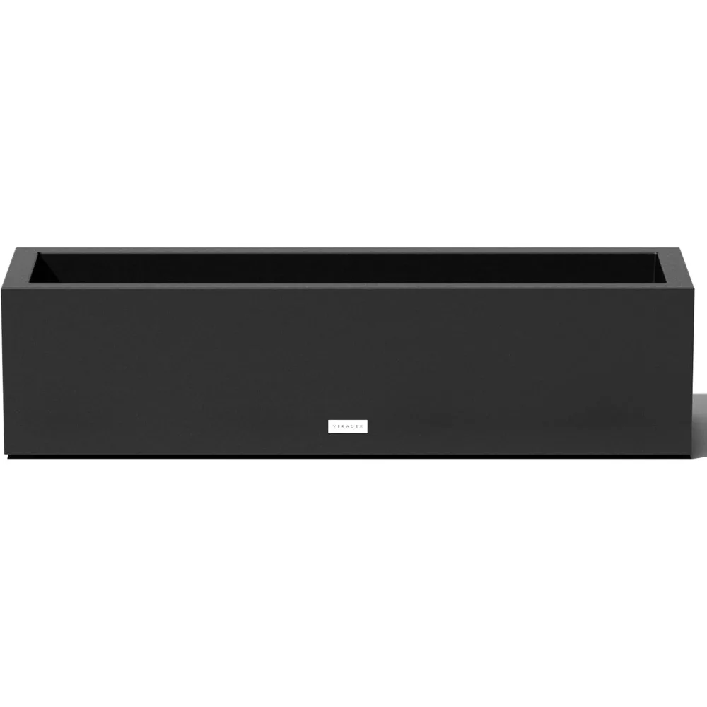 

Veradek Block Series Window Box Planter - Rectangular Flower Pot for Indoor or Outdoor Window Sill/Balcony | All-Weather Use wit