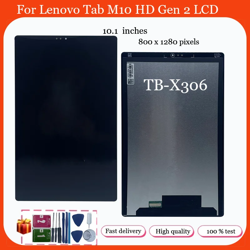 

For Lenovo Tab M10 HD 2nd Gen TB-X306X TB-X306F X306 LCD Display Touch Screen Assembly Replacement 100% Tested