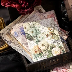 30 pcs Vintage material paper Scrapbooking supplies Diy Flower Plant Art paper Decorative Diary Journal Background Paper