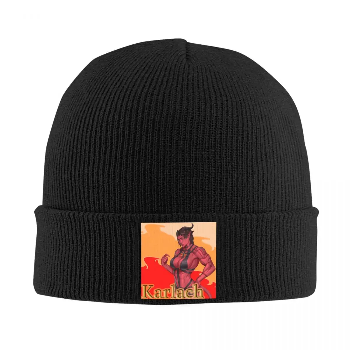 

Karlach Baldurs Gate 3 Knitted Bonnet Caps 100% Cotton Fashion Keep Warm Hats