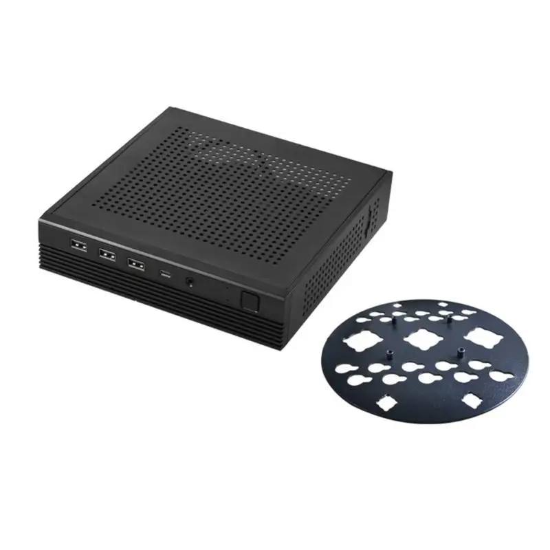 Y1UB TX06 Mini ITX Case Engineered for Low Profile Heatsink Thin Mini ITX Chassis Space Saving