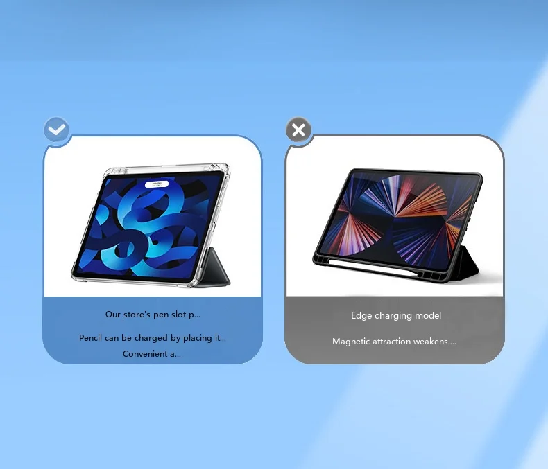 Für Huawei MatePad Honor Pad 13,2 12,2 12,1 11,5 11 10,8 10,4 Zoll Acryl Dreifach Faltbare Anti-Biege-Hülle – Detail 5