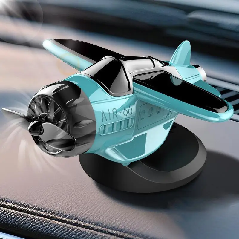 Ornamentos de avião de energia solar do carro 360 graus rotativo console central do carro ornamentos de aeronaves movidos a energia solar decoração interior do carro