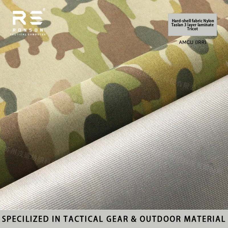 

Австралия AMCU Camouflage 228T Nylon Taslan TPU 3-слойная ламинированная ткань Дышащие и водоотталкивающие уличные куртки с NIR