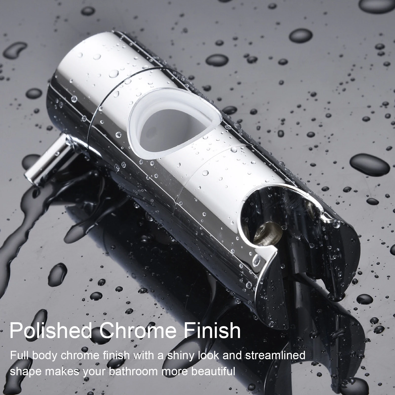 22mm Adjustable Shower Head Holder for Slide Bar Rail Head Bracket Handheld Shower Head Holder Bracket 360 Degree Rotation