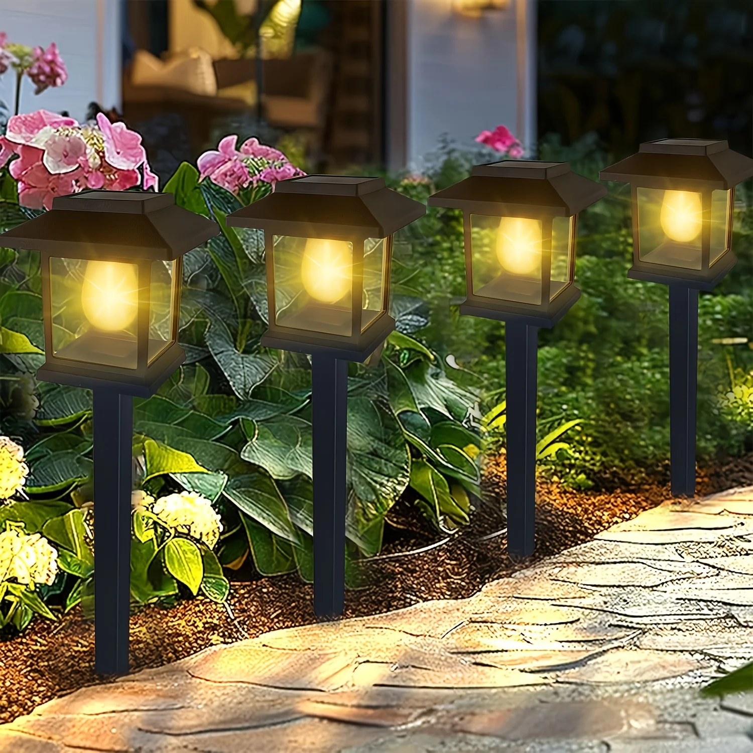 

1~6Pack Solar Pathway Lights Outdoor Solar Lights Waterproof Solar Garden Lights for Yard Landscape Path Walkway Decoration