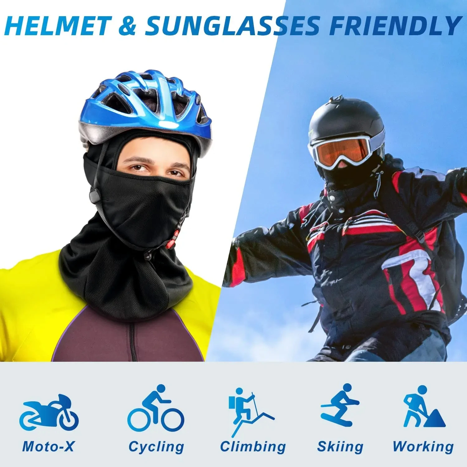 Men Tactical Balaclava Face Mask Summer Sun Protection Bandana Cooling Neck Gaiter Hiking Scarves Motorcycle Cycling Helmet Hood