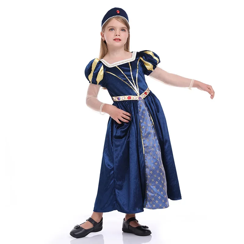 Disfraz de princesa Tudor de Carnaval para niñas, traje de Cosplay de reina de corte Retro europeo, traje de actuación de escenario para fiesta de Halloween para niños