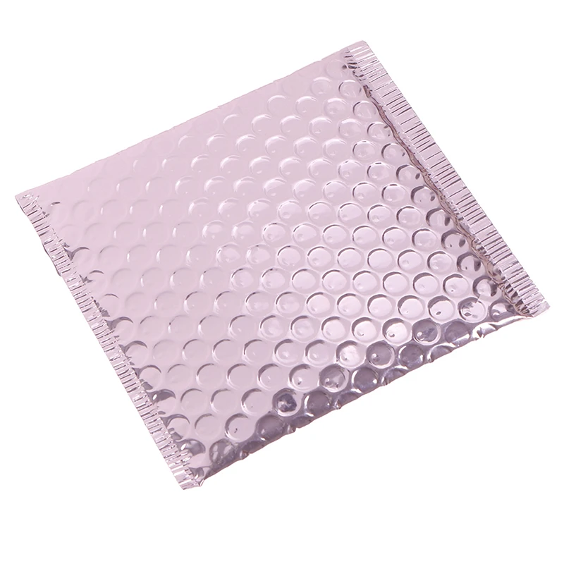 10 teile/los Roségold Metallic Bubble Mailer Folie gepolsterte Taschen alu minis ierte Geschenk verpackung gepolsterte Versand umschläge 15cm * 13cm