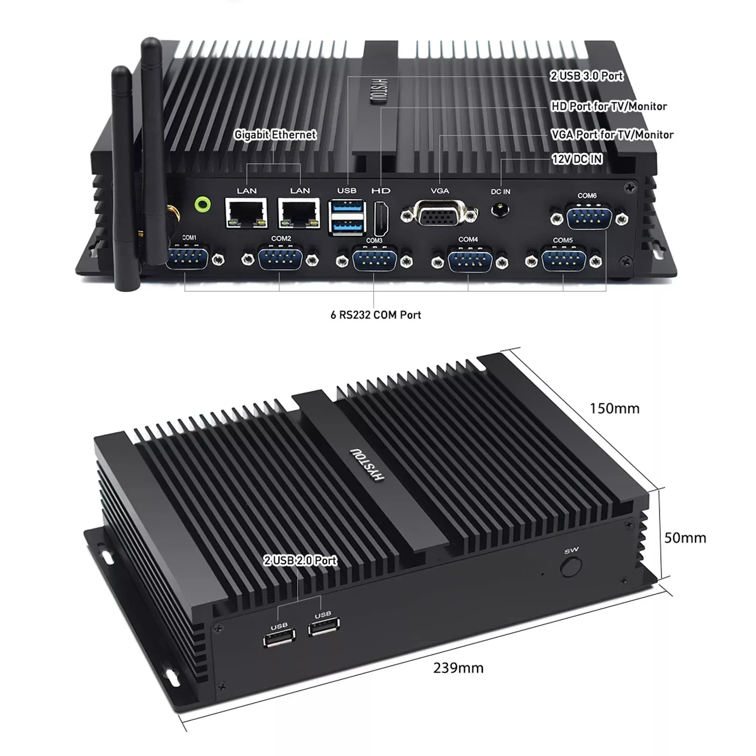 PC Mini Panel industri PC peralatan komersial tanaman