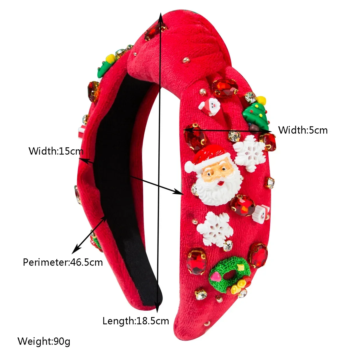 New Fashion Personality Christmas Tree Elderly Accessories Diamond Headband Fashion Party Holiday Hairband