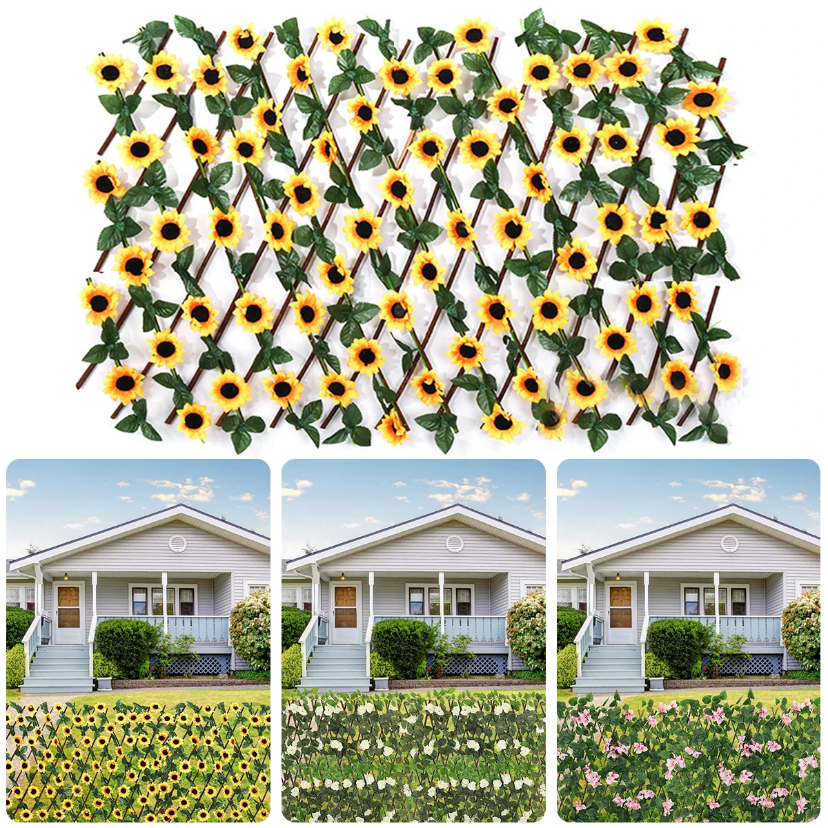 Artificial Leaf Fence Expandable Faux Leaf Privacy Fence Realistic Leaf Screen Hedge Grass Decorative Backdrop for Garden Patio