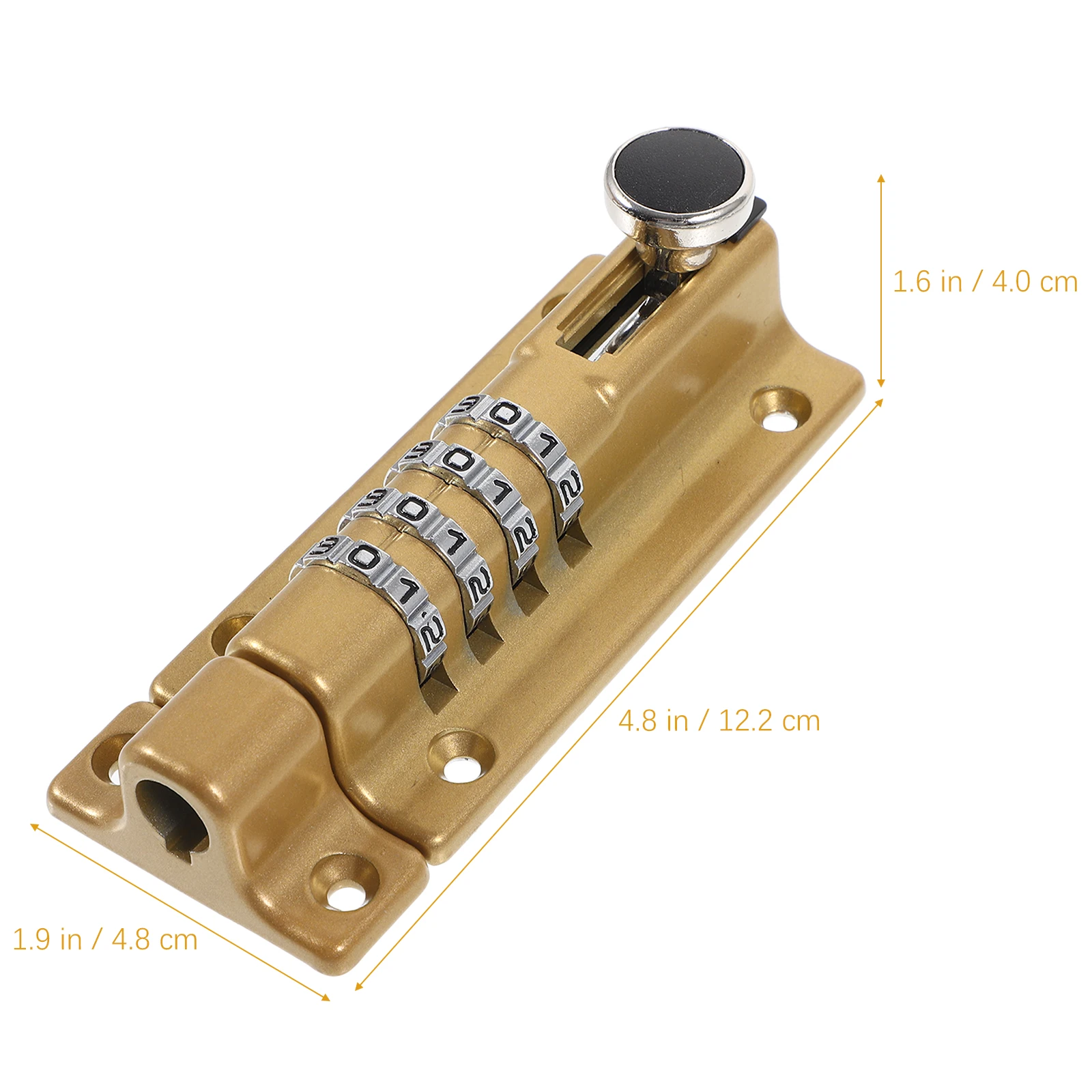

Golden Password Combination Sliding Deadbolt Sturdy Metal Security Outdoor Wooden Fence Barn Slide Bolt For Home Sheds French