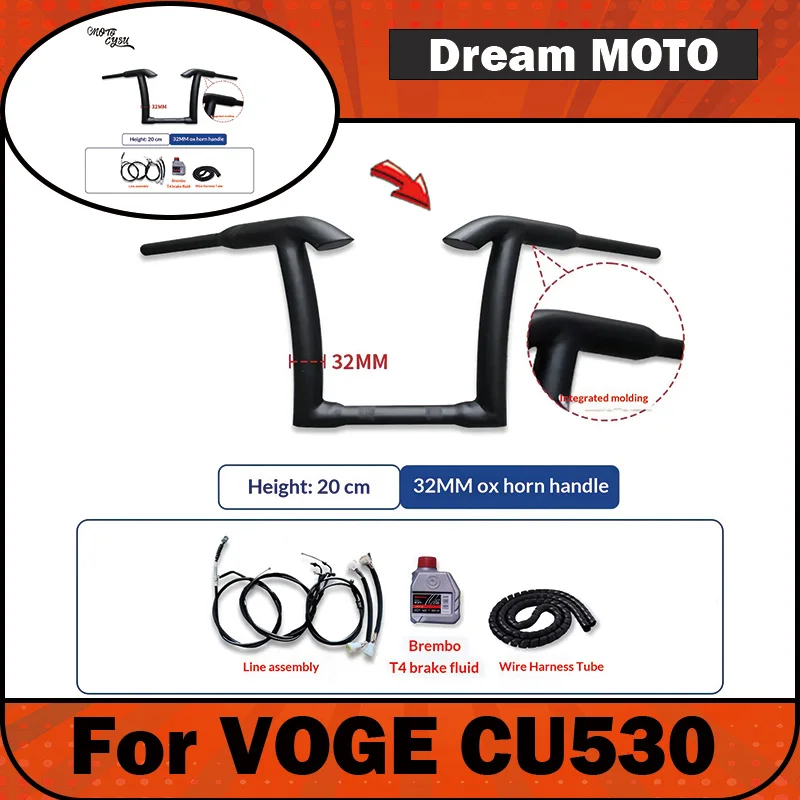 【Premium】For VOGE CU530, the handlebar, the angle handle, VOGE CU530 riser handle, directional handle, and high handlebar mod