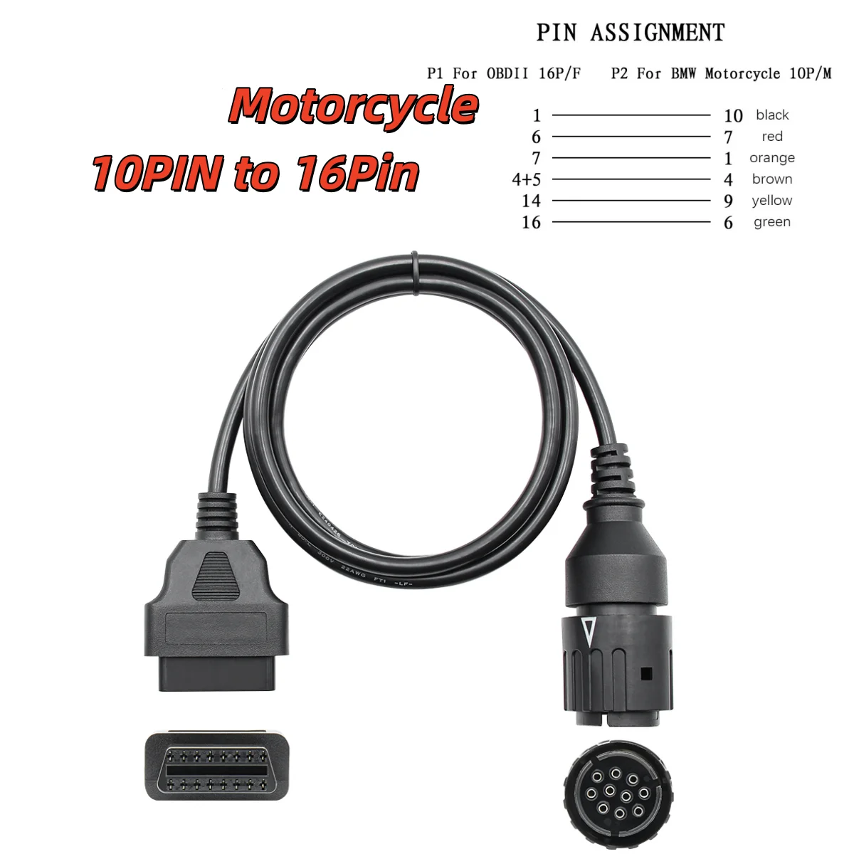 Motorcycle 10PIN To…