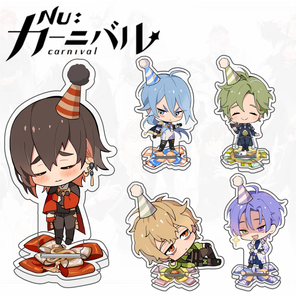 Anime Game Nu: Carnival Acrylic Character Eiden Aster Morvay Olivine Blade Standing Model Desktop Decoration Fan Gifts Keychains