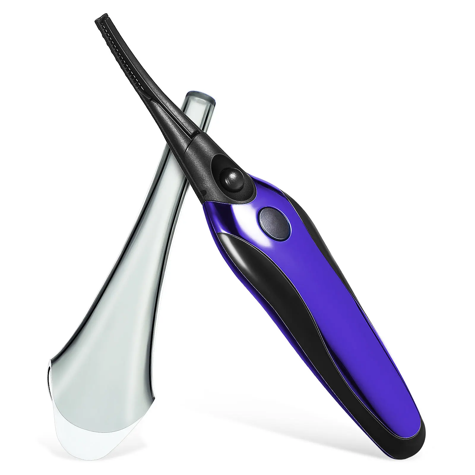 Heated Eyelash Curler Wand Electric Lash Curler with Clamp Portable Eyelash Curling Tool Fast Heating One Button Operation