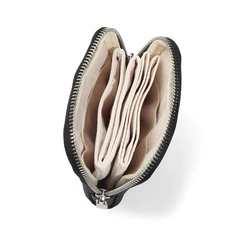First layer cowhide portable layered storage bag, genuine leather change bag, women's ring bracelet, jewelry storage bag