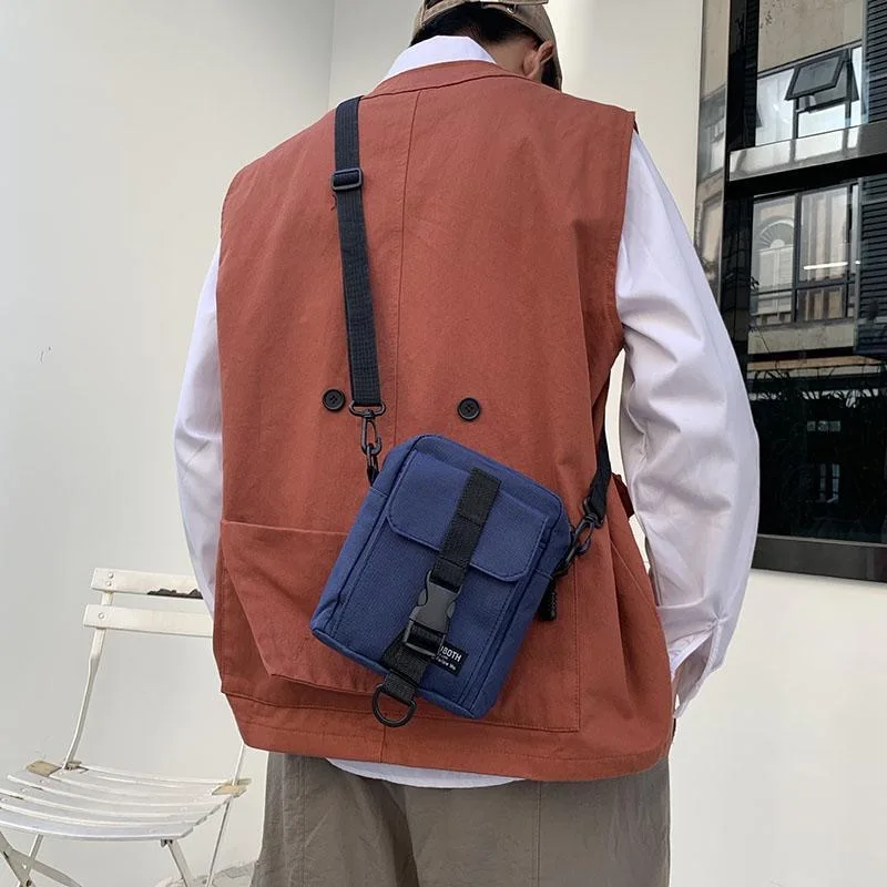 Sac de poitrine à bandoulière décontracté unisexe, sac à main pour téléphone portable, sac d'épicerie à la taille, sacs initiés, nouvelle tendance de la mode