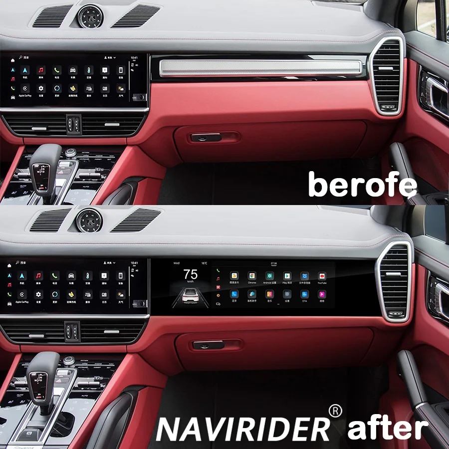 

Car Copilot Carplay Android Screen for Porsche Cayenne 2018-2023 Car GPS Navigation Multimedia Player HeadUnit Radio Media