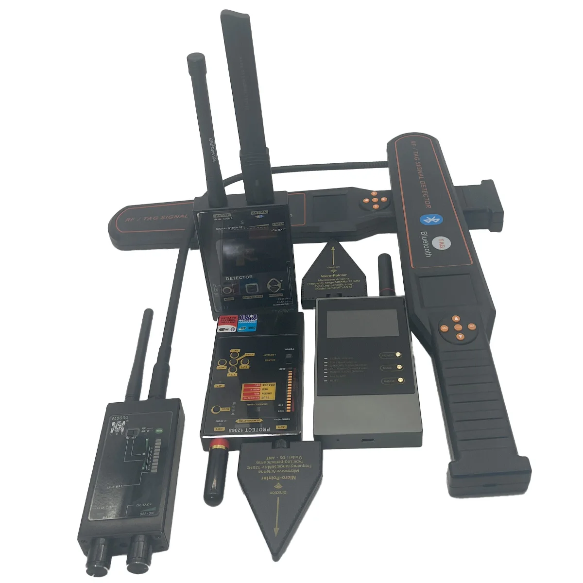 

M8000 Wireless Signal Detector: Find GPS Trackers, Spy Cams, Eavesdrop Devices for Office, Hotel Privacy & Security Assurance