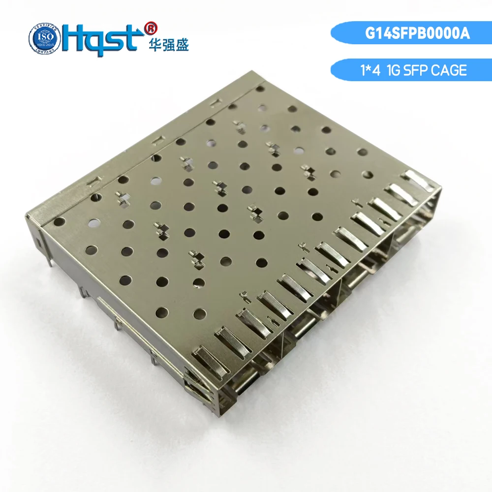 

Hqst G14SFPB0000A SFP 4-портовый гигабитный паяный корпус из нержавеющей стали Оптоволоконный защитный каркас