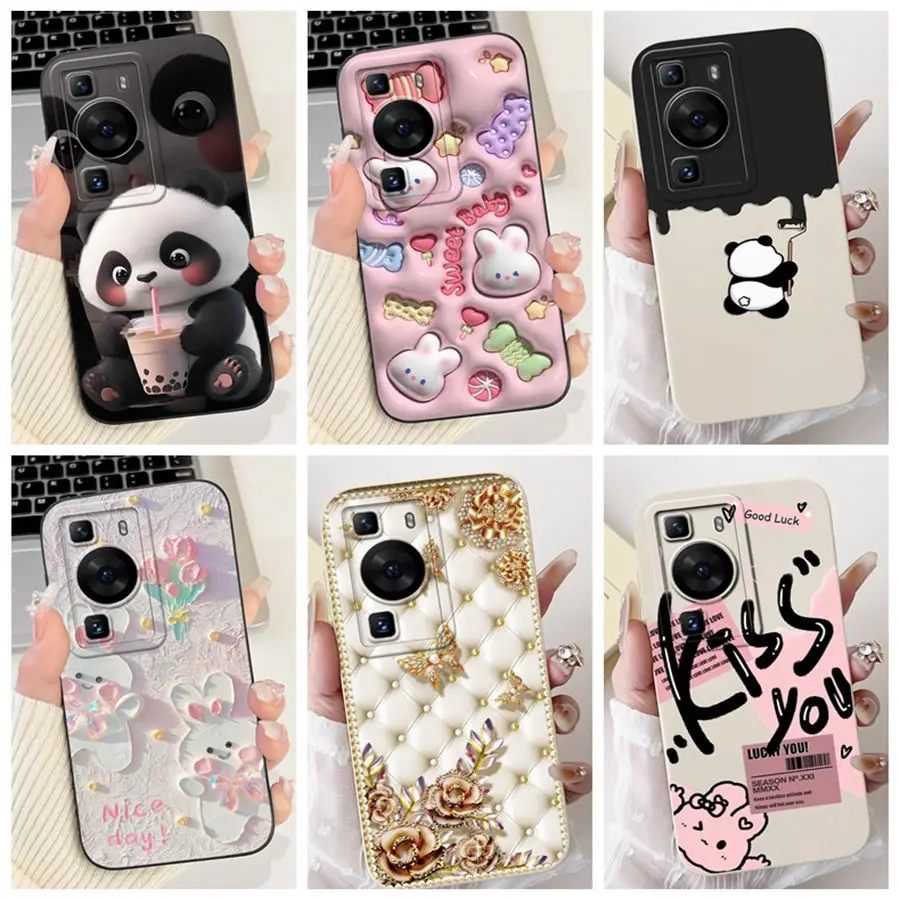 Funda para Huawei P60 Pro 2023 MAN-L00 funda trasera protectora de silicona suave para Huawei P60 LNA-AL00 P 60Pro bolsas de dibujos animados lindos
