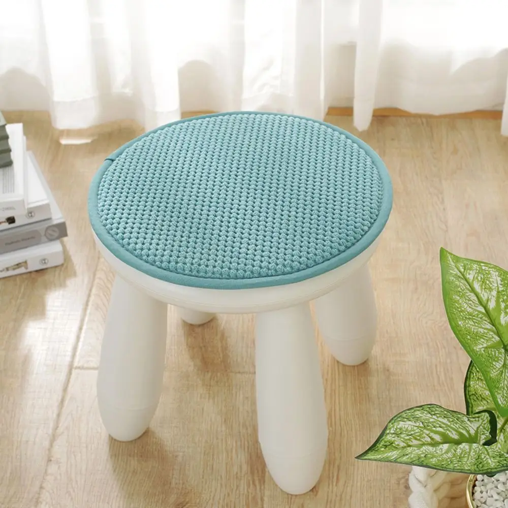 

Comfortable sponge Seat Pad Warm Soft Round Cushion Non-slip Solid Color Chair Cushion Winter