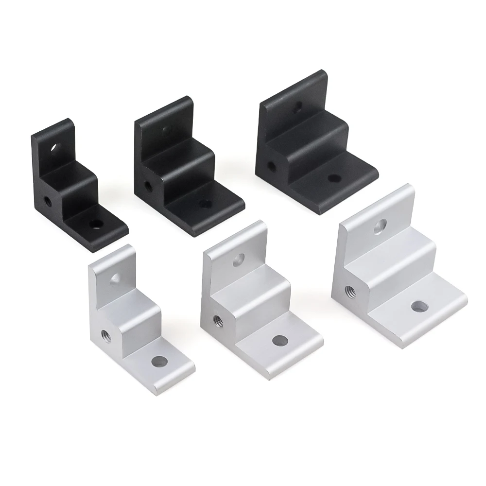 4Pcs/lot Aluminum Foot Pad Corner Code Anchor Wheel Connector Right-Angle Extrusion Bracket for 2020 3030 4040 Aluminum Profiles