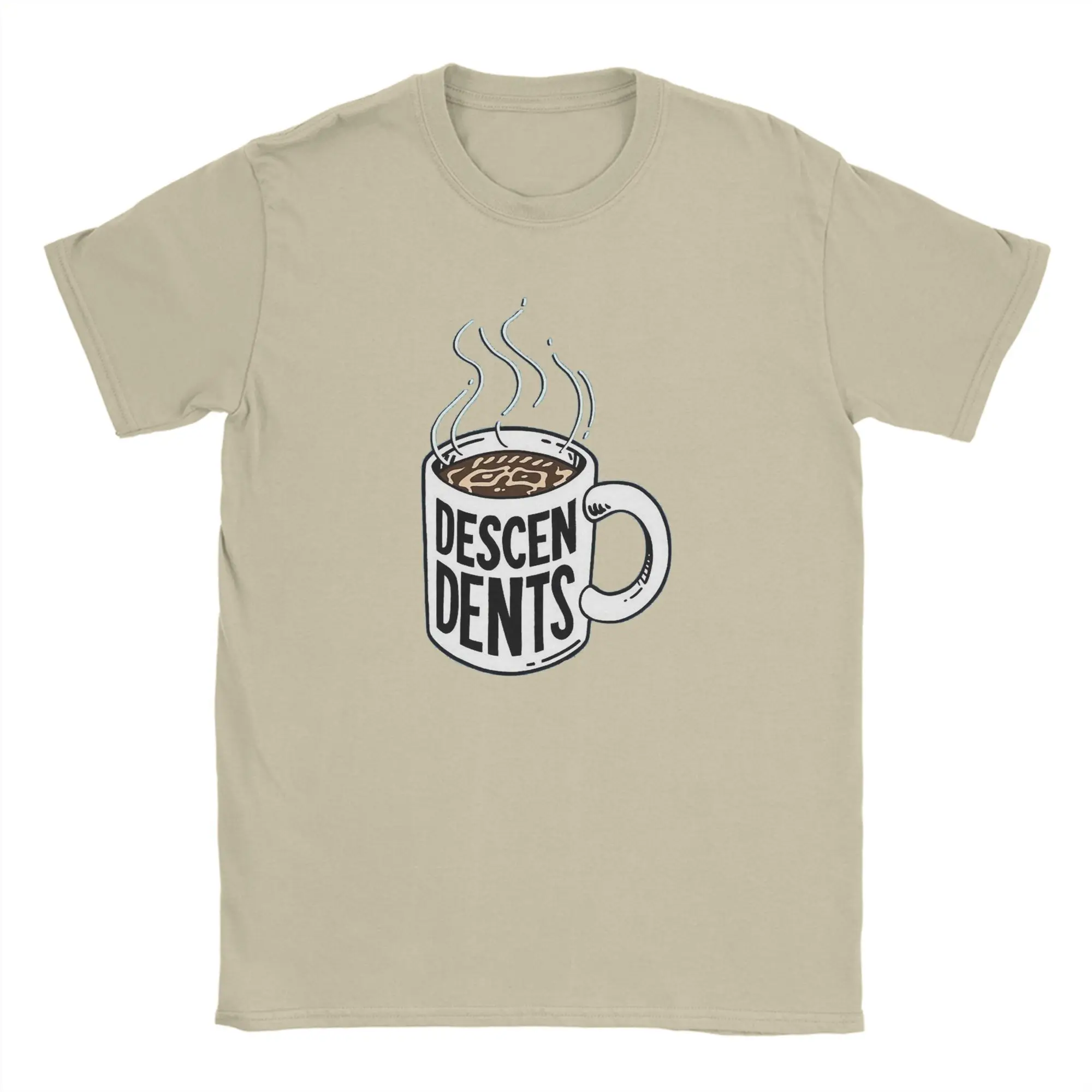 Descendents  Coffee In Morning T-Shirts for Men  Novelty Pure Cotton Tee Shirt Crew Neck Short Sleeve T Shirt Plus Size Clothes